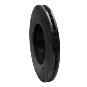 BMW 440I Coupe Brake Rotor (1) - Front Right - R1 Concepts - Drilled & Slotted - Black - `13-`20